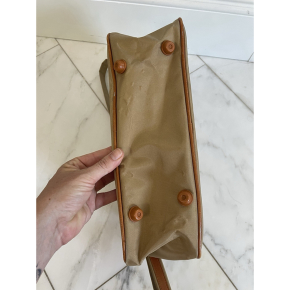 Vintage Mercury Tan And Brown Nylon Messenger Bag With Adjustable Strap - Picture 6 of 9